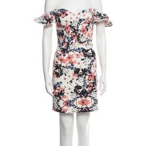 Parker Floral Off Shoulder Savina Dress Wisteria